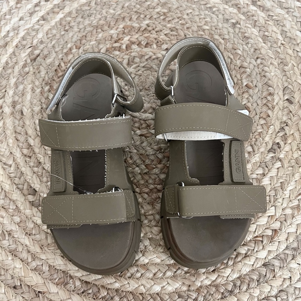 GANNI Recycled Rubber Trekking Sandals‎ US Women’s 6 - Picture 3 of 8